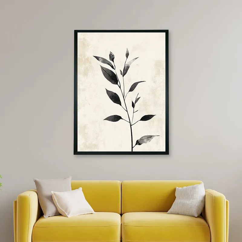 Inked Leaves Wall Art With Resin Frame media 5