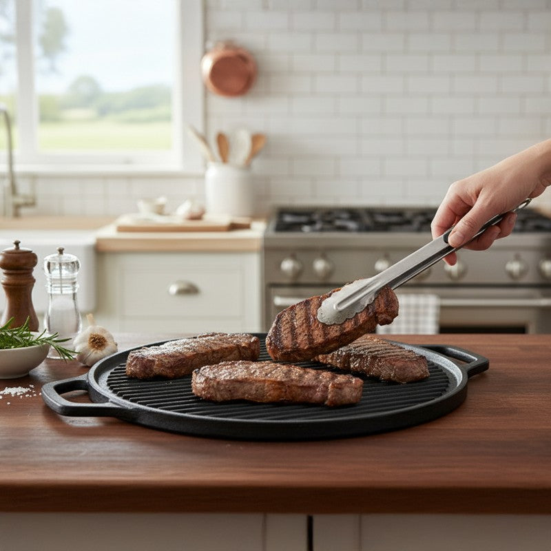 Firecraft Reversible Cast Iron Grill Pan