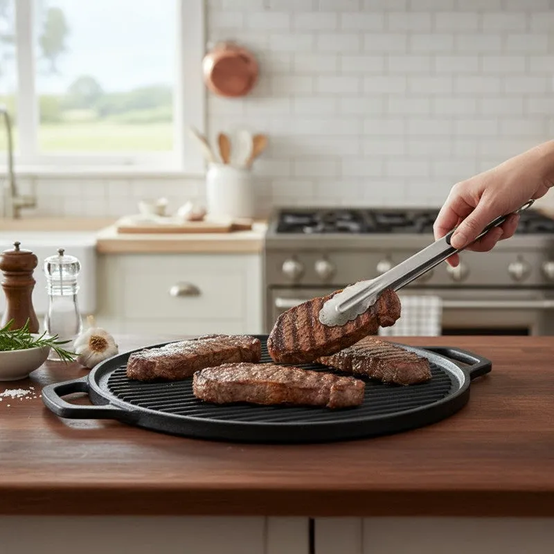 Firecraft Reversible Cast Iron Grill Pan media 1