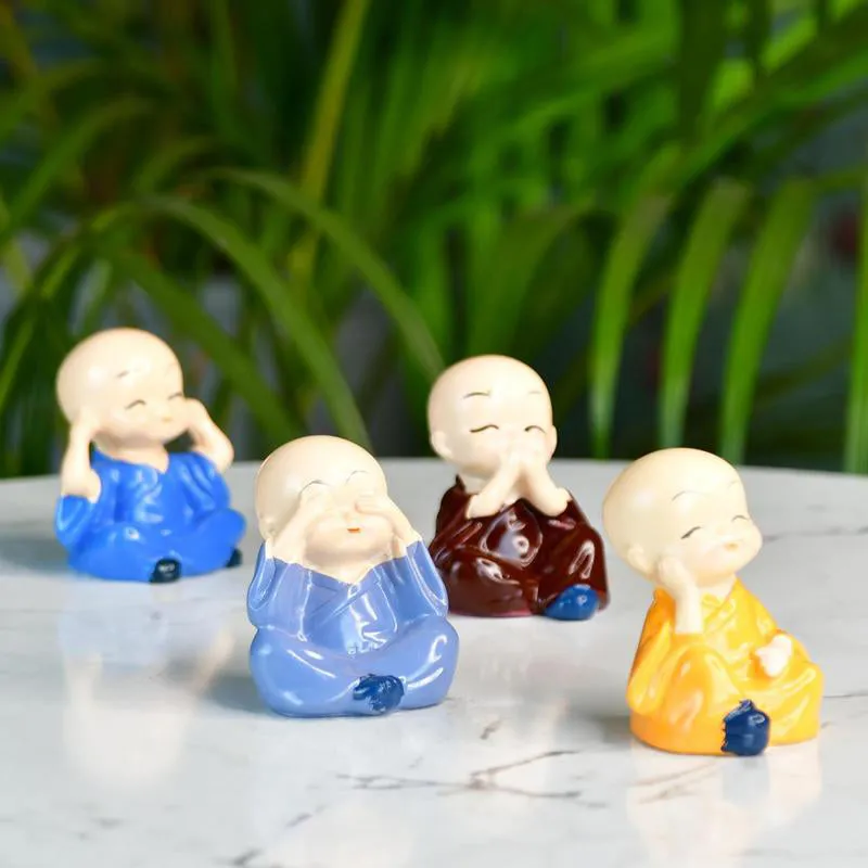 Little Laughing Buddha Showpiece - Multicolor media 6