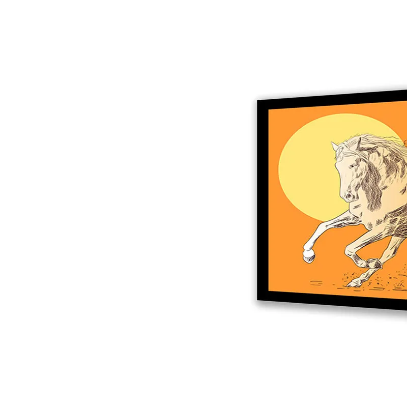 Equine Lines Wall Art with Black Frame media 4