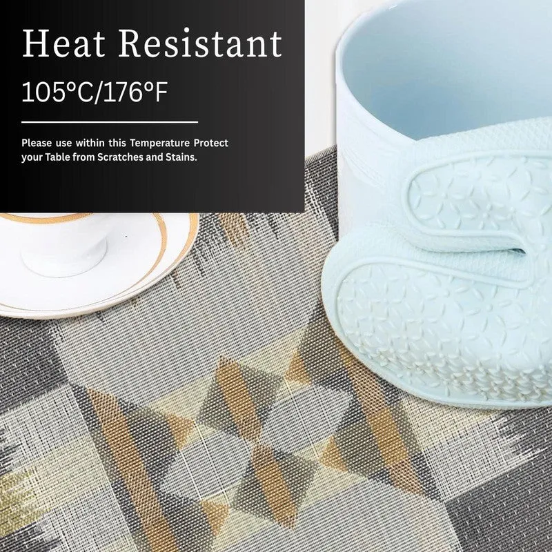 Zavira Multicolor Rectangle PVC Table Mats - Set Of Four media 4