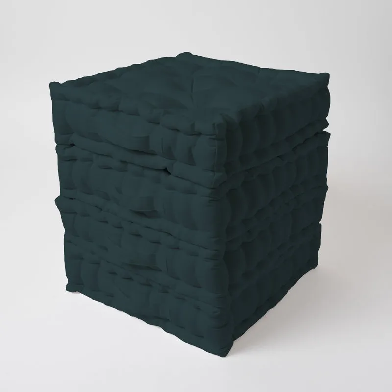 Marlon Cotton Floor Cushion (Botanical Green) - Set Of Four media 3