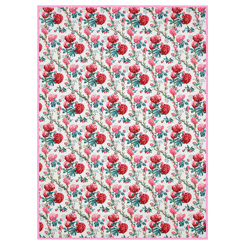 Fleur Fever Cotton Dohar - Red,Green media 10