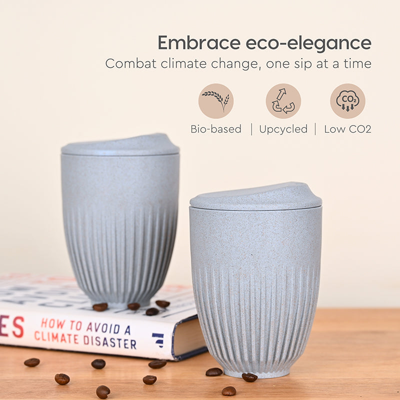 Desi Rice Husk Coffee Mug (350 mL Each) - Set of Four media 3