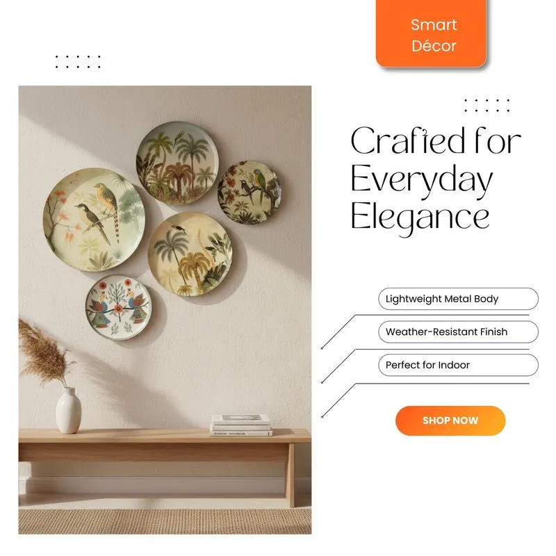 Chirping Charm Wall Plates - Set of Five media 6