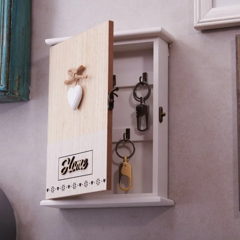 Heart Home Wooden Key Holder media 3