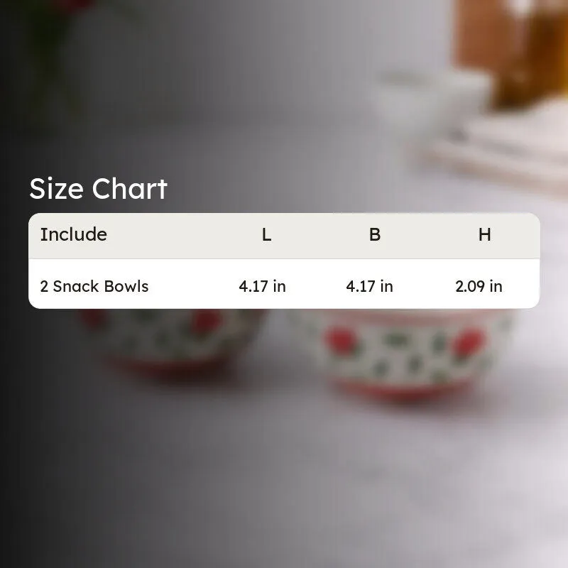 Urban Ceramic Snack Bowls (Red,White, 180 mL Each) - Set Of Two media 7