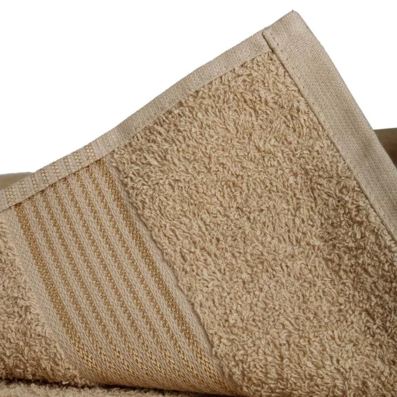 Bodil Bath Towel (Light Blue & Beige) - Set Of Two media 3