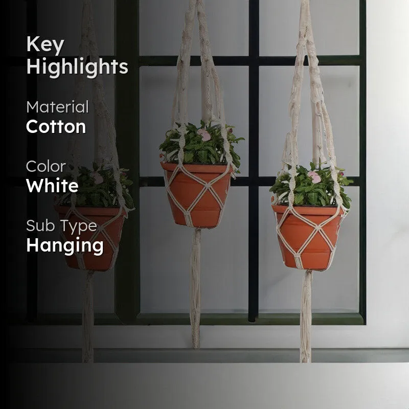 Navra Macrame Planter - Set Of Three media 2