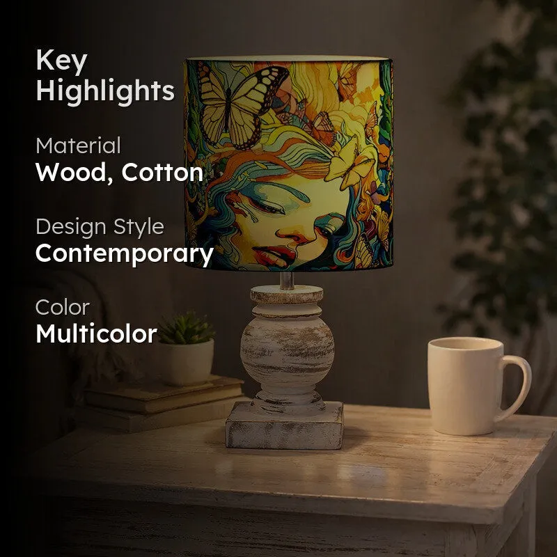 LadyForm Light Wooden Table Lamp media 2