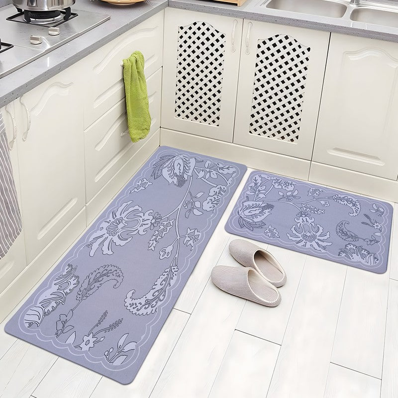 Cushmira Rubber Kitchen Floor Mats - Set of Two