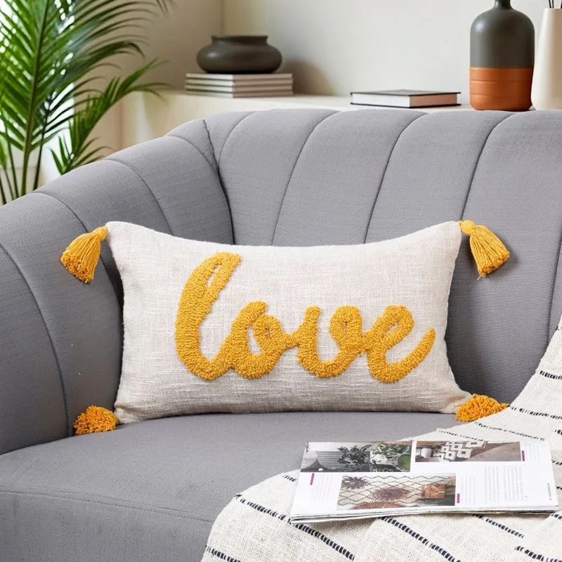 Blush Bloom Tufted Cushion Cover media 1