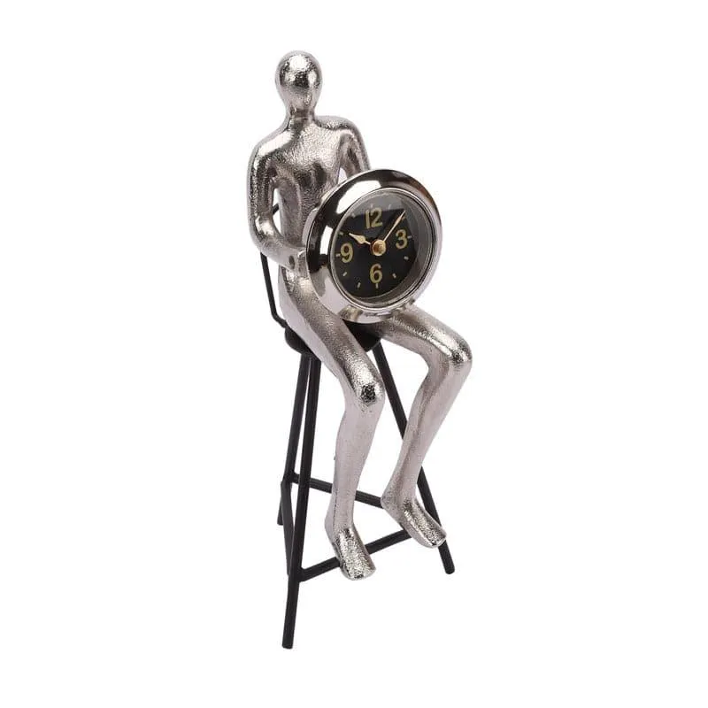 Character Table Clock - Silver media 4