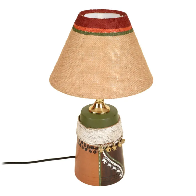 Lina Hand Knitted Wooden Table Lamp - Multicolor media 6