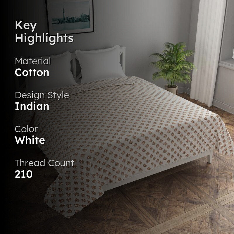 Serene Grace Cotton Duvet Cover - 210 TC media 2