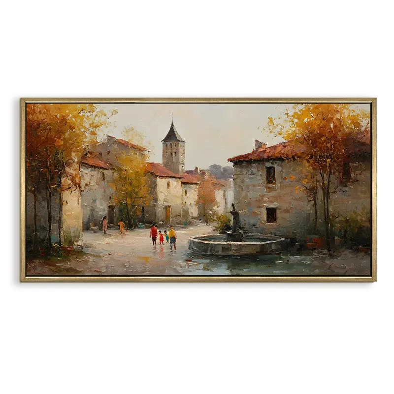 Village Echo Canvas Wall Painting With Frame media 3