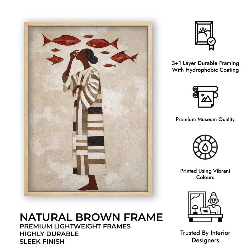 Soraya Travel Illustration Canvas Wall Painting With Brown Frame media 10