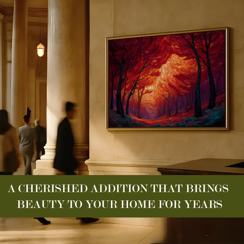 Fireleaf Forest Canvas Wall Painting With Frame media 7