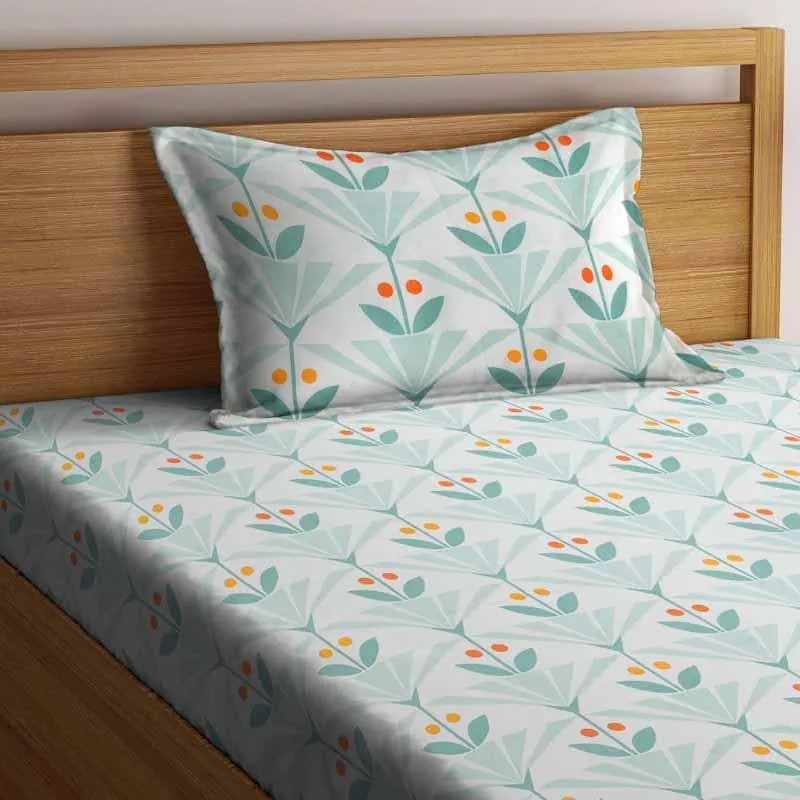 Recorra Printed Cotton Blend Bedsheet - 150 GSM media 4
