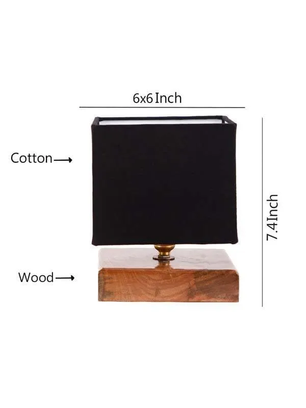 Solid Cusp Fabric Table Lamp - Black,Brown media 5