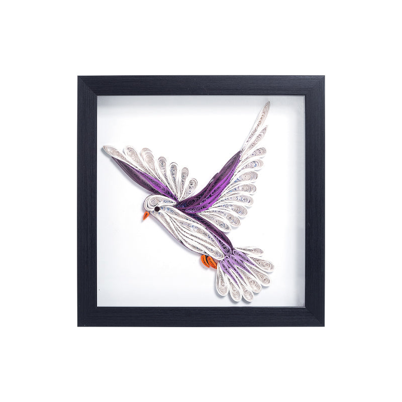 Dove Flight Handcrafted Wall Art - Black media 3