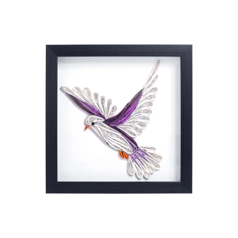 Dove Flight Handcrafted Wall Art - Black media 3