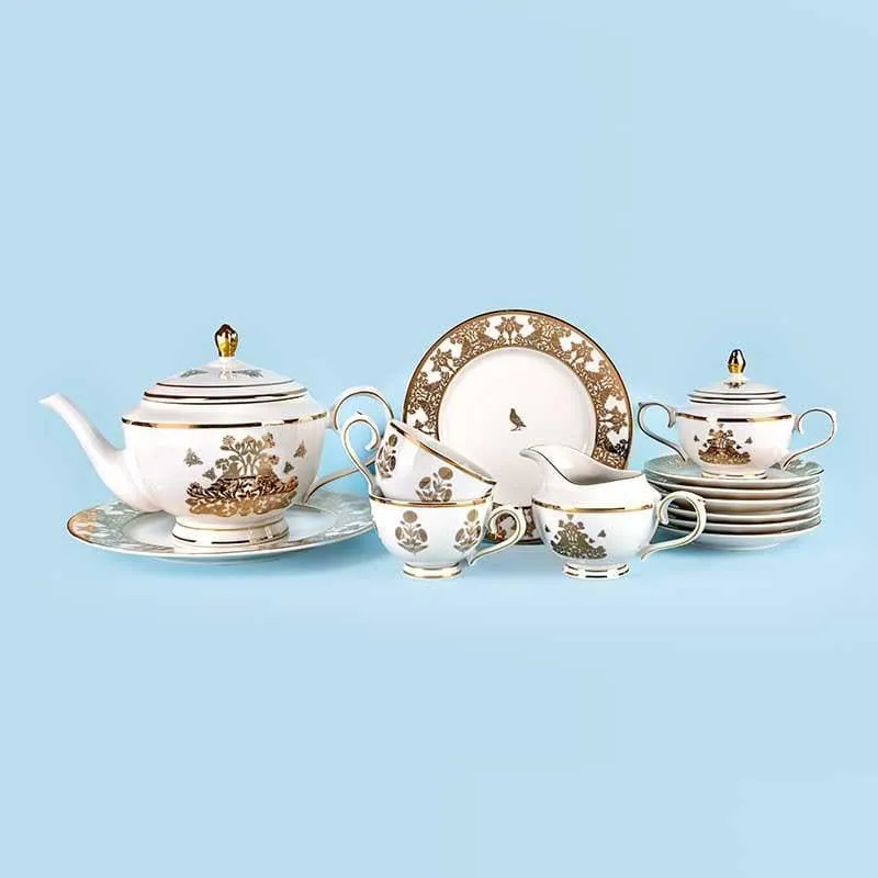 Golden Bird Tea Set With Snacks Service media 1