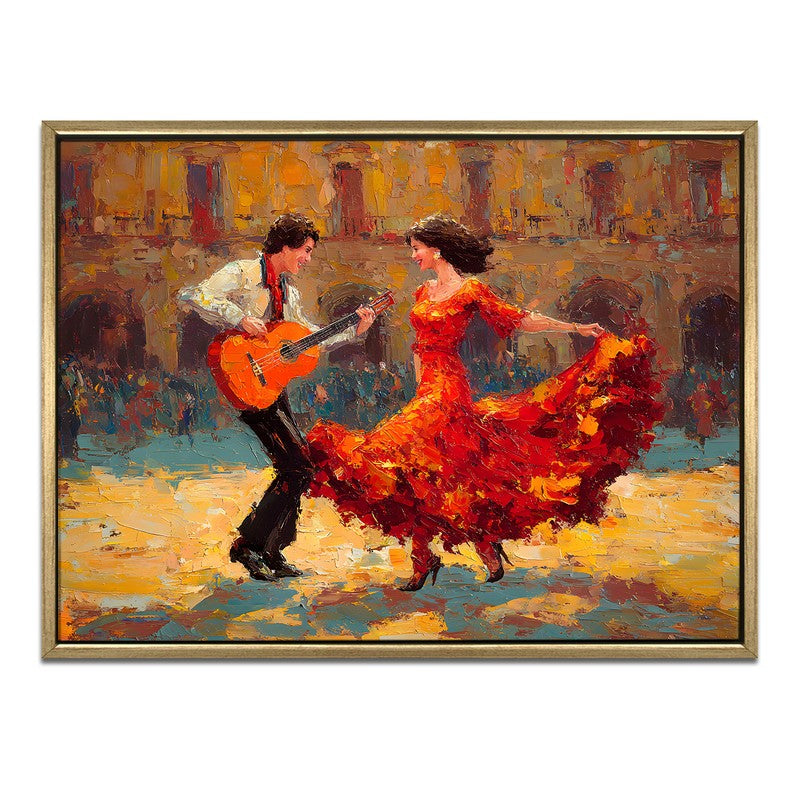 Scarlet Dance Canvas Wall Painting With Frame media 3