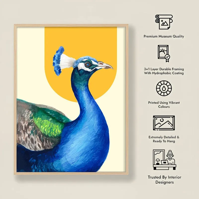 Mayura Halo Archival Paper Wall Art - Natural Brown Frame media 8