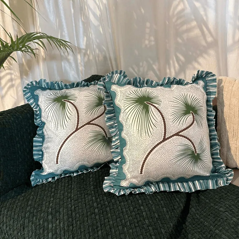 Wisp Of Leaves Cushion Cover - Set Of Two media 1
