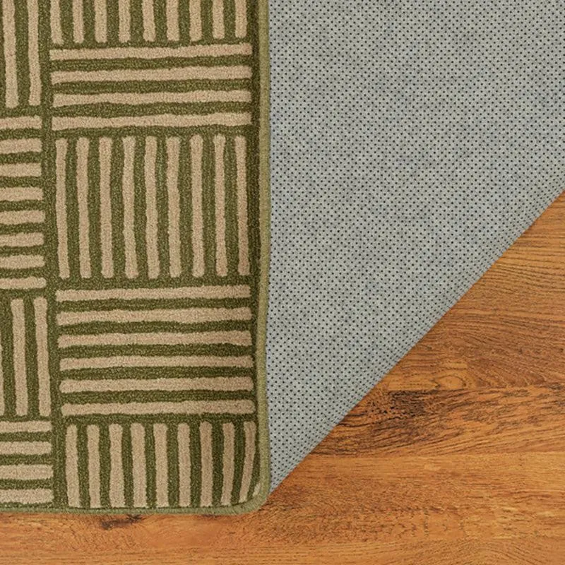 Boromir Hand Tufted Geometric Wool & Nylon Carpet - Green media 5