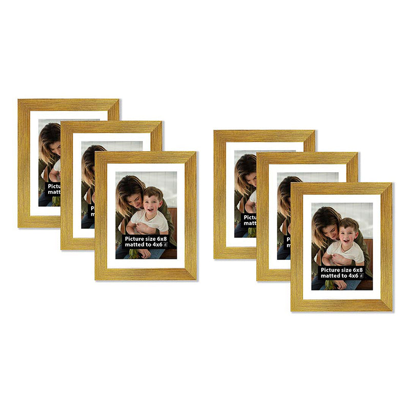 Willow Noir Rectangle Photo Frame (Gold) - Set Of Six media 6