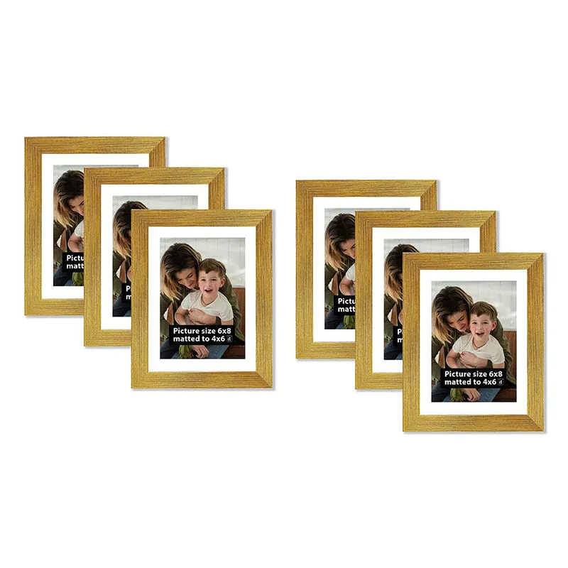 Willow Noir Rectangle Photo Frame (Gold) - Set Of Six media 6