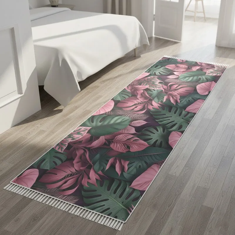 Midnight Monstera Runner Rug media 5
