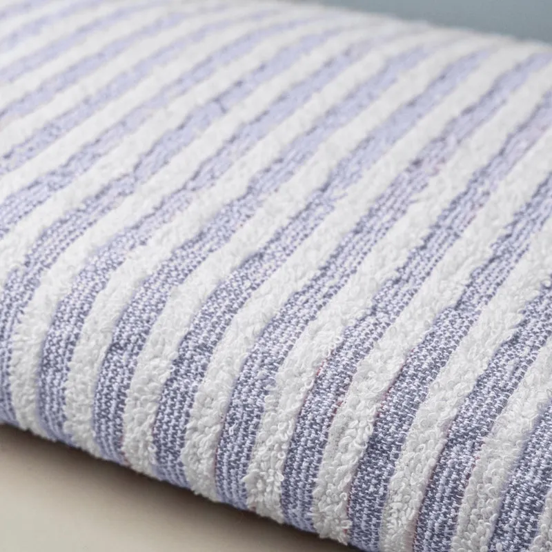 Micro Cotton LuxeDry Striped Comfort Bath Towel - Purple & White media 5