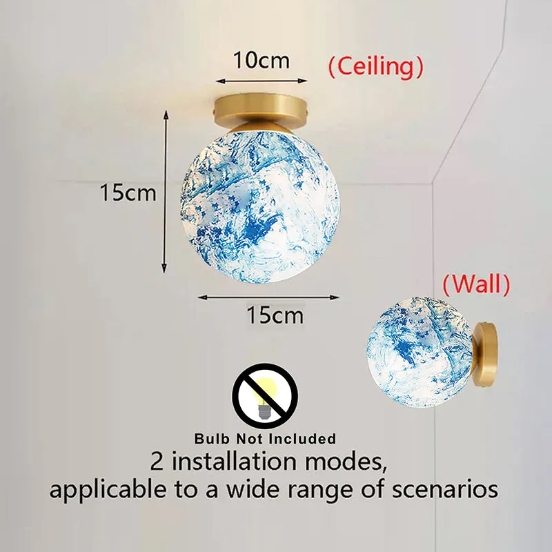 Palantir Glass Ceiling Lamp - Blue media 7