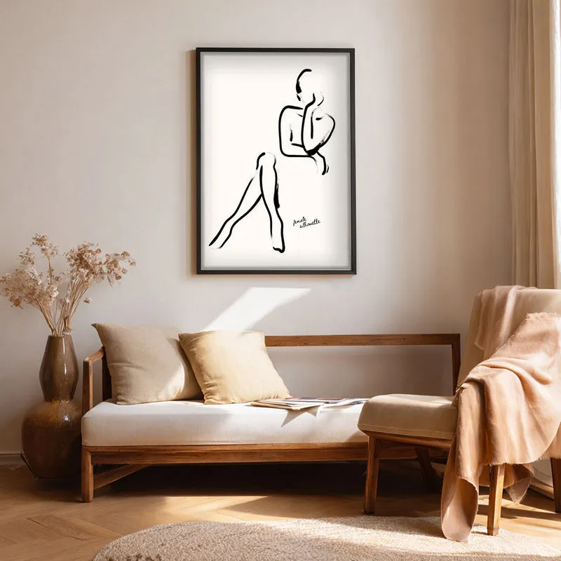 Unfolded Ease Canvas Wall Painting With Black Frame media 1