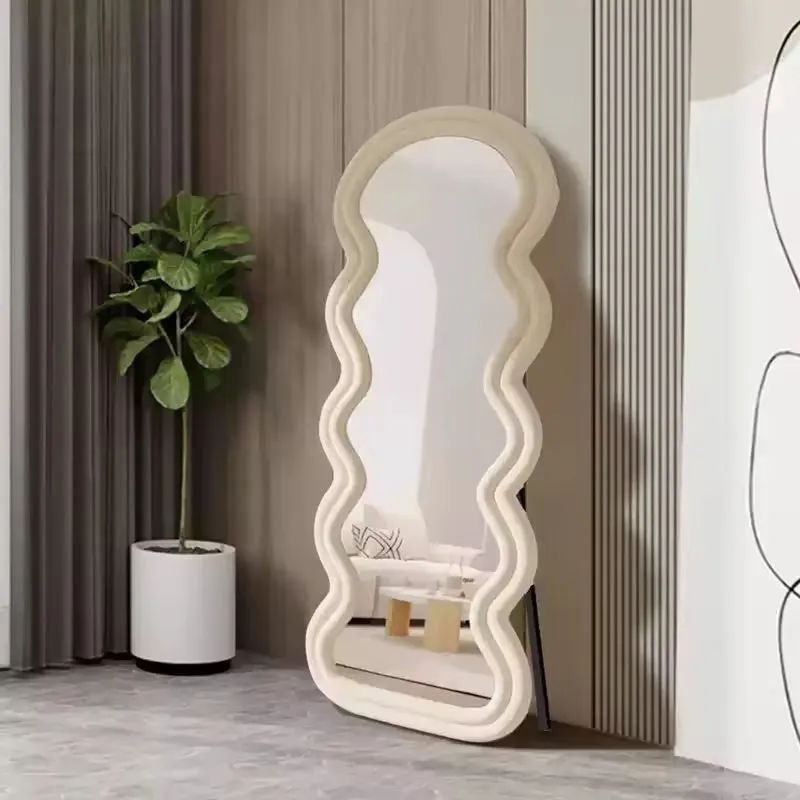 Ripple Edge Floor Mirror - Grey media 4