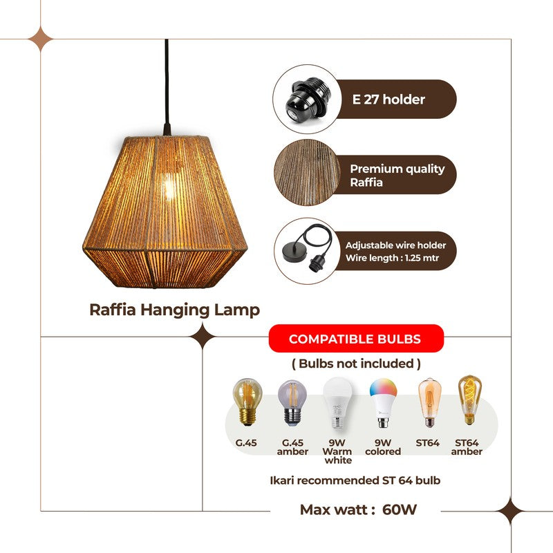 Brennor Raffia Ceiling Lamp media 6