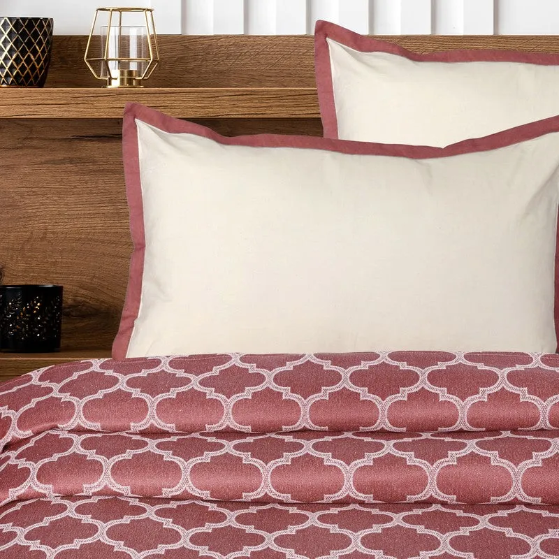 Axis Aura Cotton Bedsheet (Pink) - 224 TC media 4