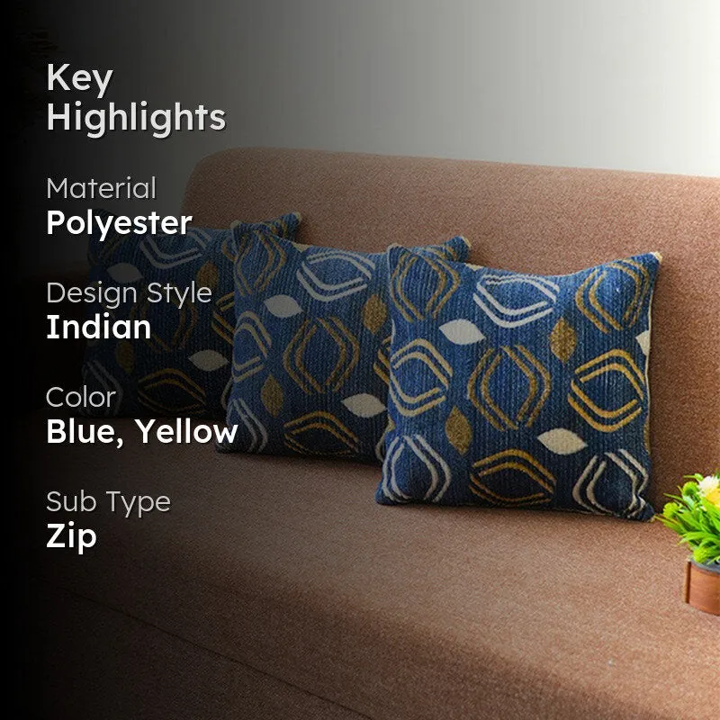 ShapeCraft Cushion Cover (Navy) - Set Of Three media 2