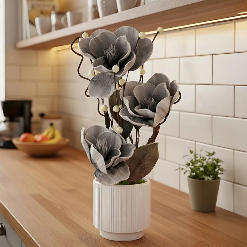 AarviDecor Ashen Bloom Foam Artificial Plants media 4