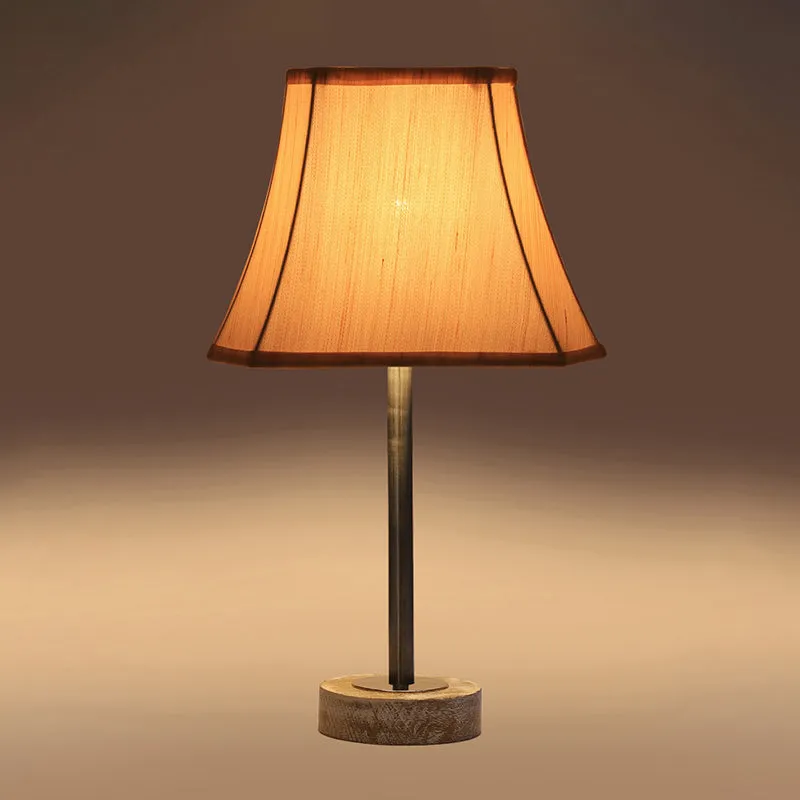 Ceylon Rodin Wooden Table Lamp - OffWhite,Silver,White media 6