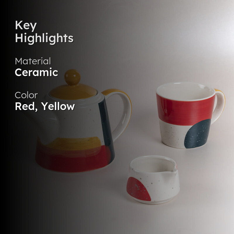 Miryla Handpainted Tea Set - Three Piece Set media 2