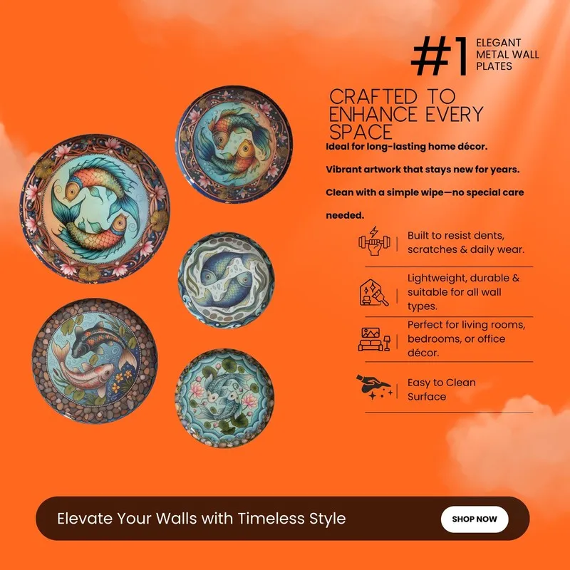 Azure Coastline Wall Plates - Set of Five media 5