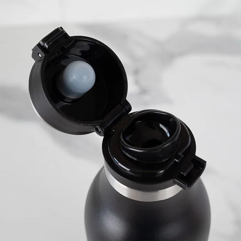 Pristine Sip Hot & Cold Thermos Water Bottle (Black) - 750 mL media 4