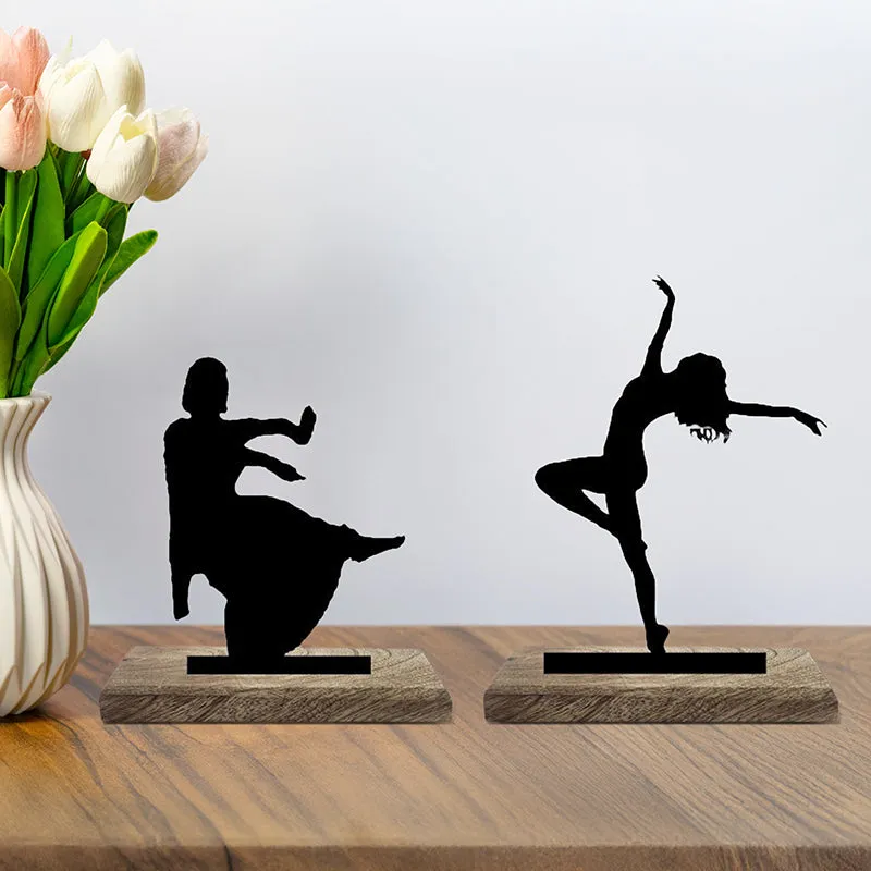 Ballet Kathak Fusion Iron Showpiece - Set Of Two media 1