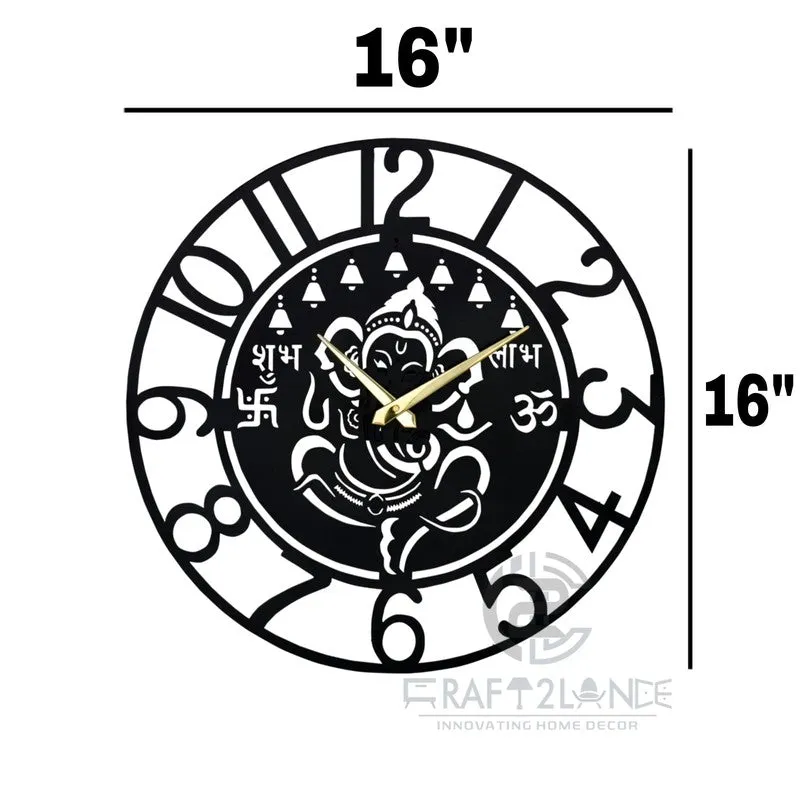 Silver Silent Wall Clock - Black media 8
