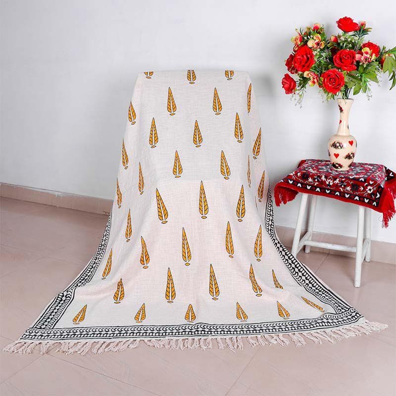 Pine-Drop Handblock Printed Throws media 5